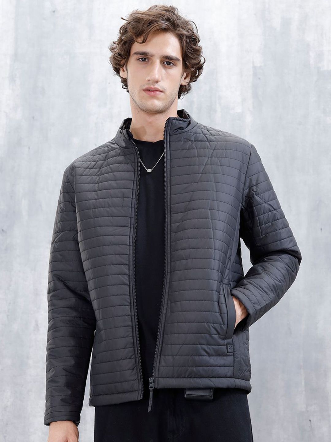 WROGN Stand Collar Puffer Jacket