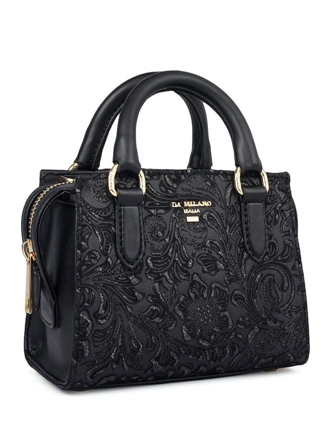 Buy Da Milano Women Textured Miniature Leather Handheld Bag