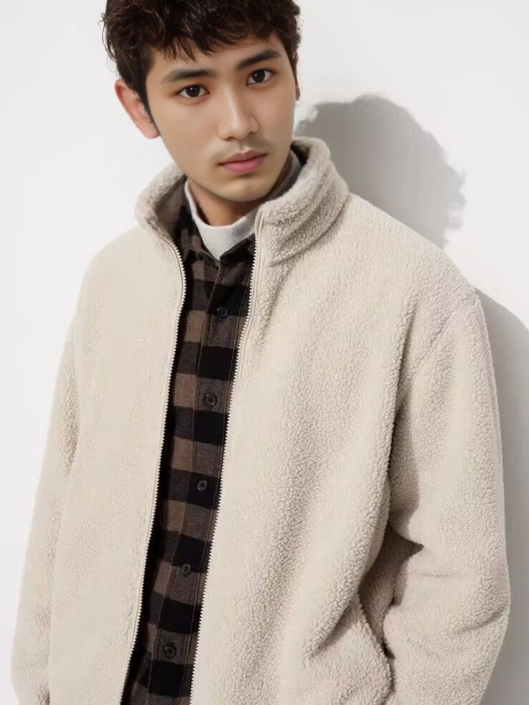 Mast & Harbour Men Solid Mock Neck Open Front Jacket