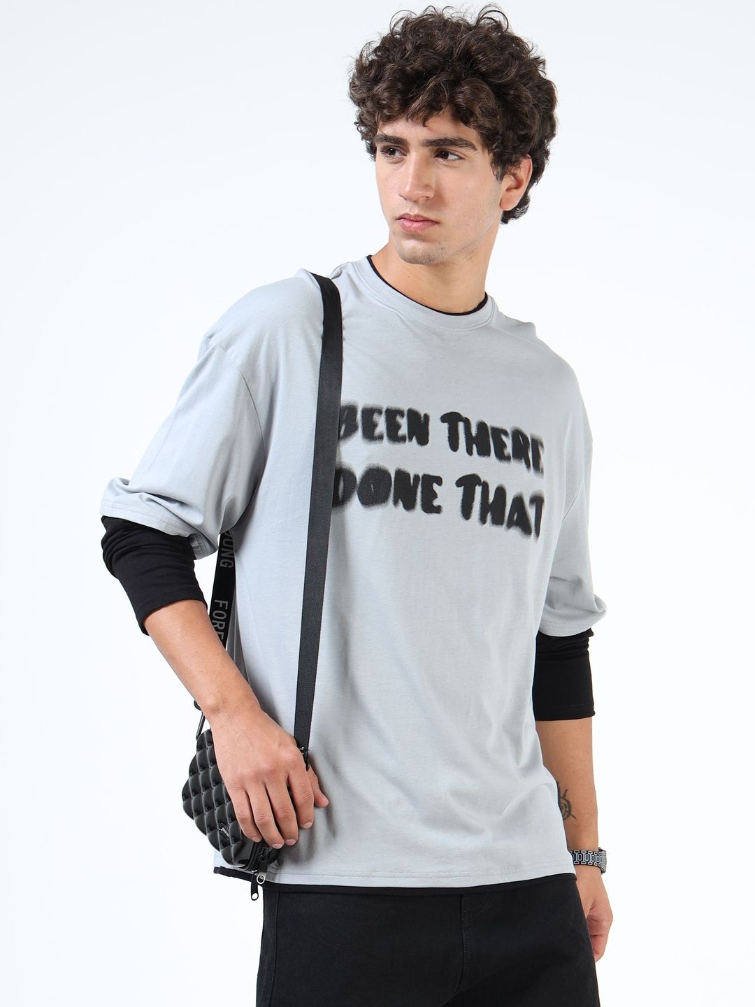 Kook N Keech Oversized Typography Printed Drop-Shoulder Sleeves Pure Cotton T-Shirt