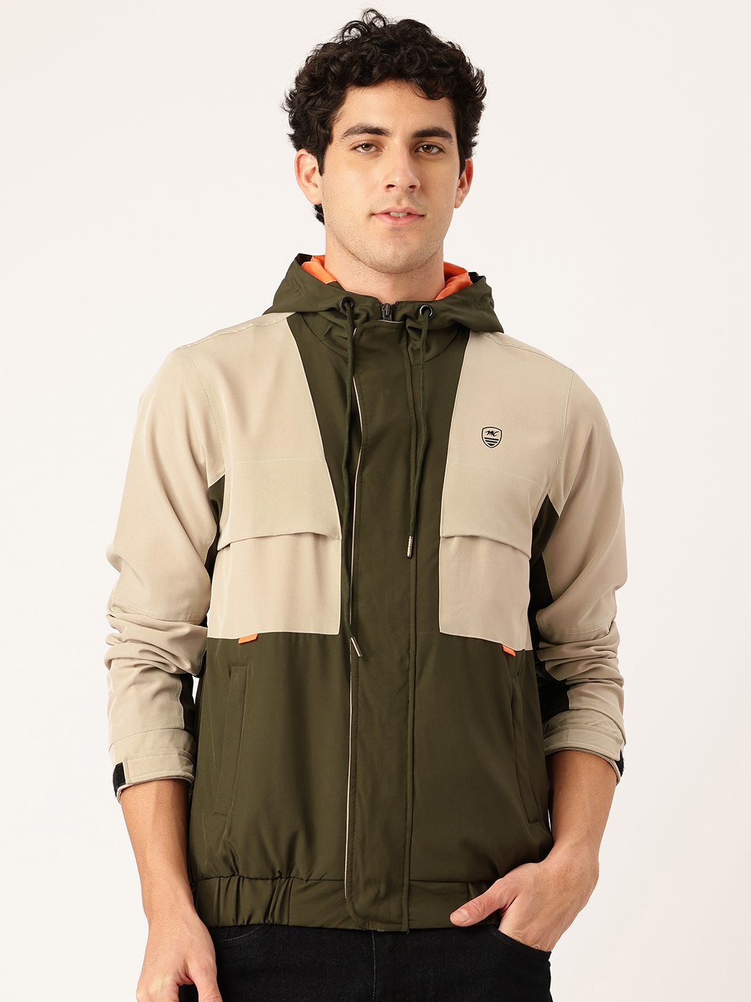 Monte Carlo Hooded Colorblocked Tailored Jacket