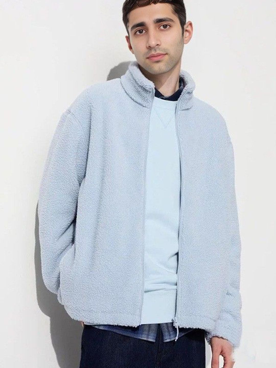 Mast & Harbour Men Mock Collar Open Front Jacket