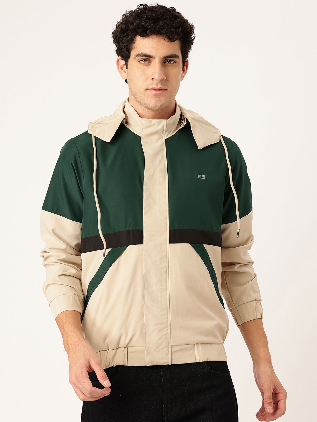 Monte Carlo Colourblocked Hooded Bomber Jacket