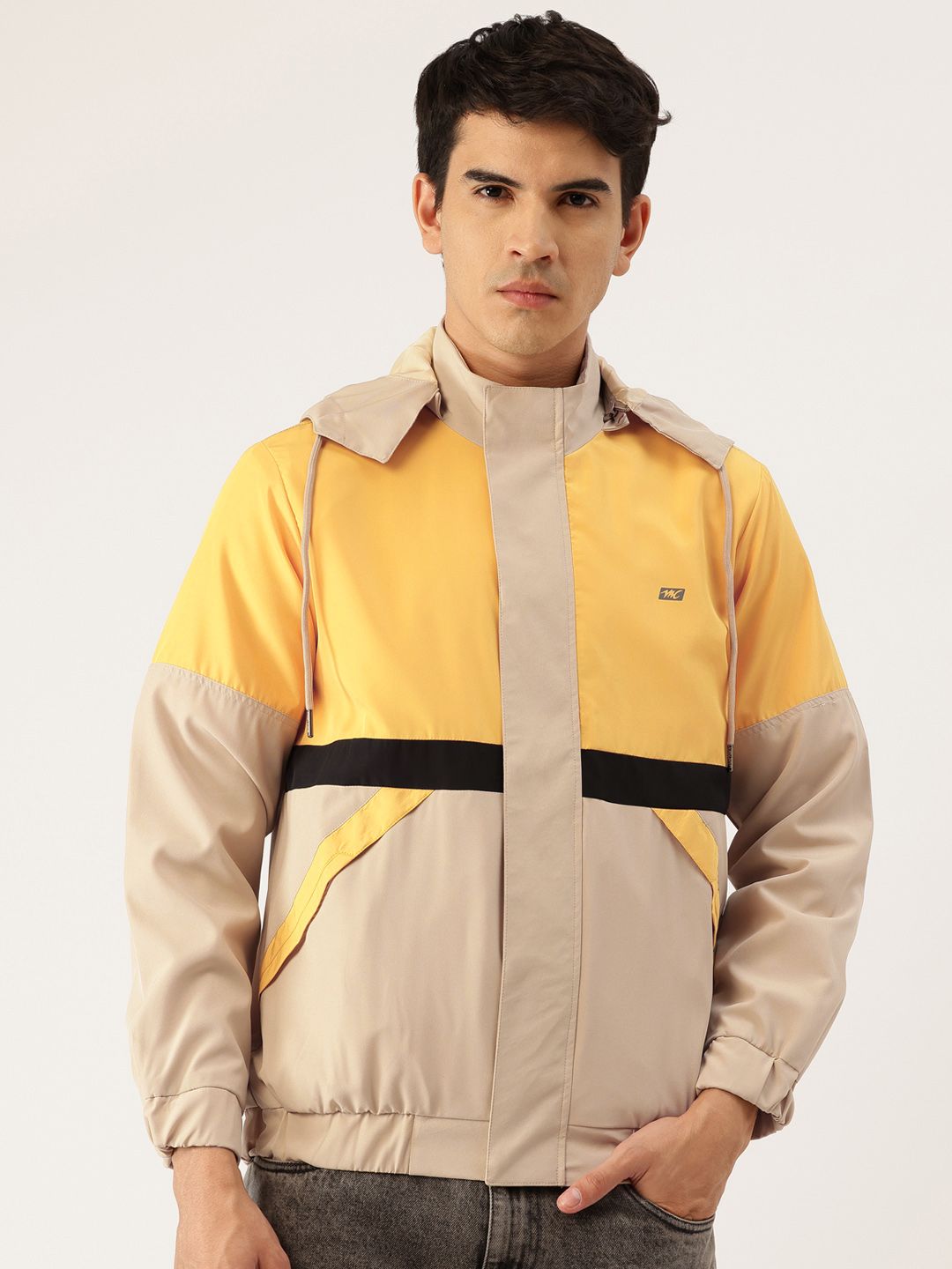 Monte Carlo Colourblocked Hooded Bomber Jacket