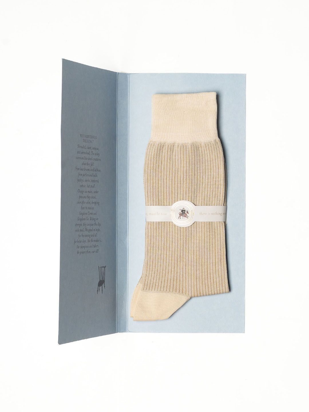 Theater Men Striped Cream Pinstripes Mercerized Cotton Formal Socks