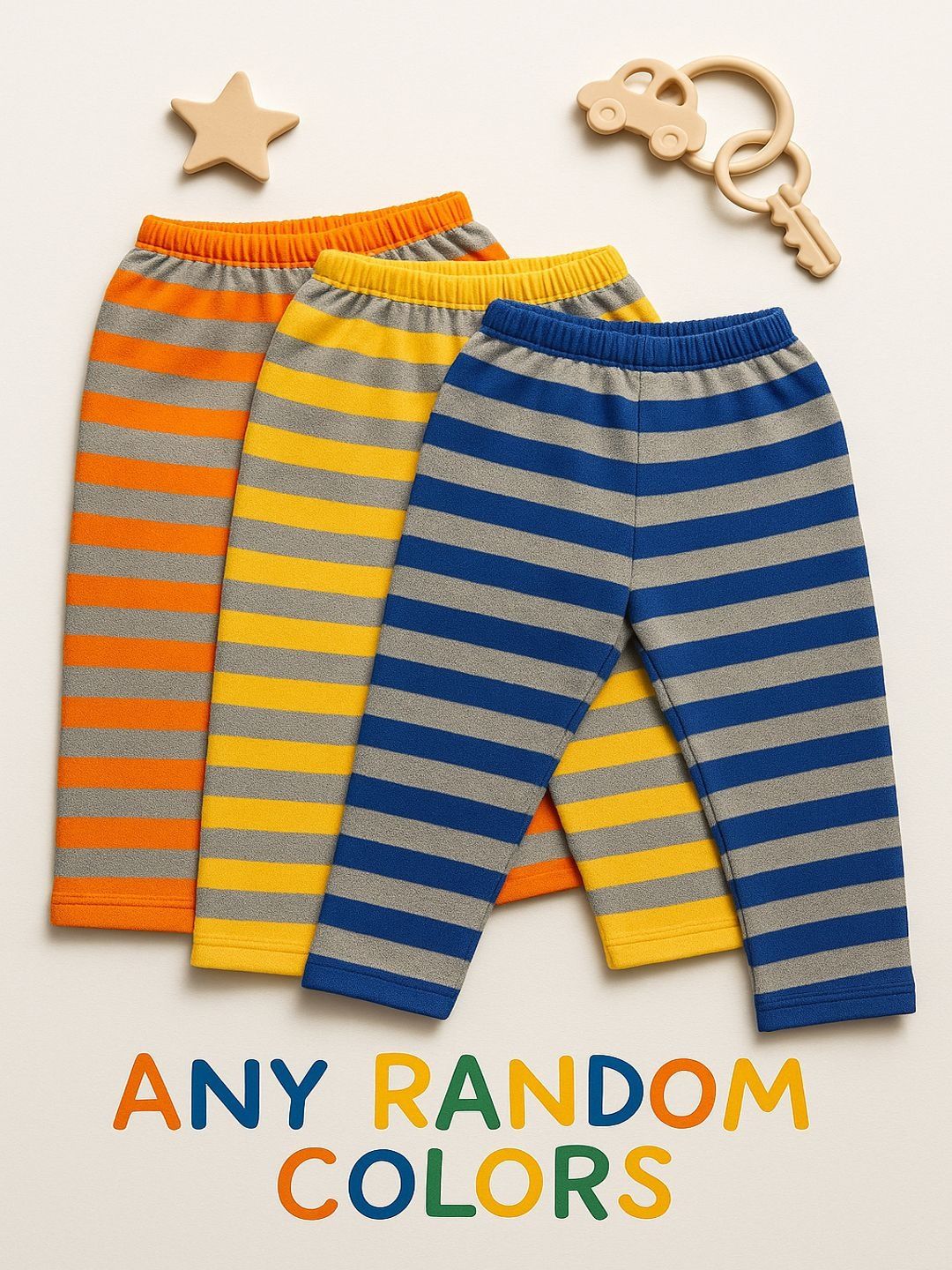 CORTICA Kids Pack of 2 Striped Cotton Track Pants