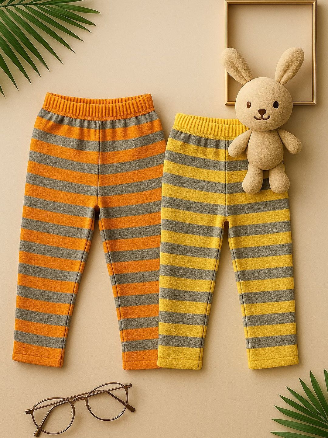 CORTICA Boys Pack Of 2 Striped Regular Fit Track Pants