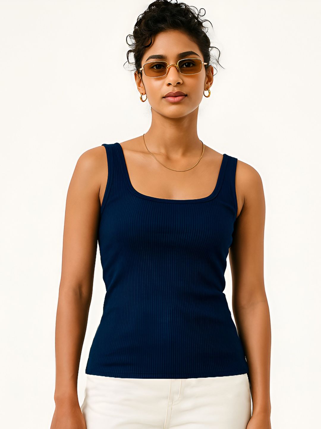 Buy SASSAFRAS BASICS Scoop Neck Tank Top - Tops for Women 23286048