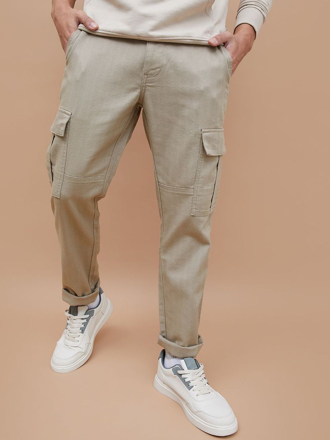 Fame Forever by Lifestyle Men Regular Fit Mid-Rise Cargos Trousers