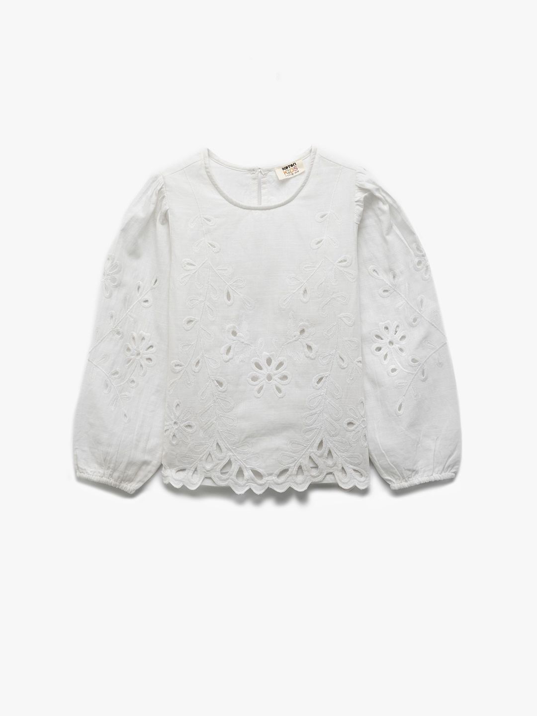 Koton Girls Self Design Embroidered Regular Tops