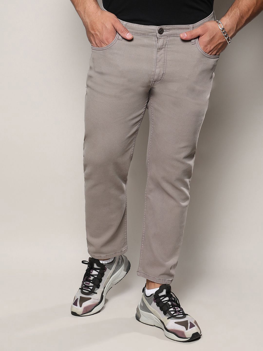 Instafab Plus Men Comfort Slim Fit Mid-Rise Stretchable Cotton Jeans