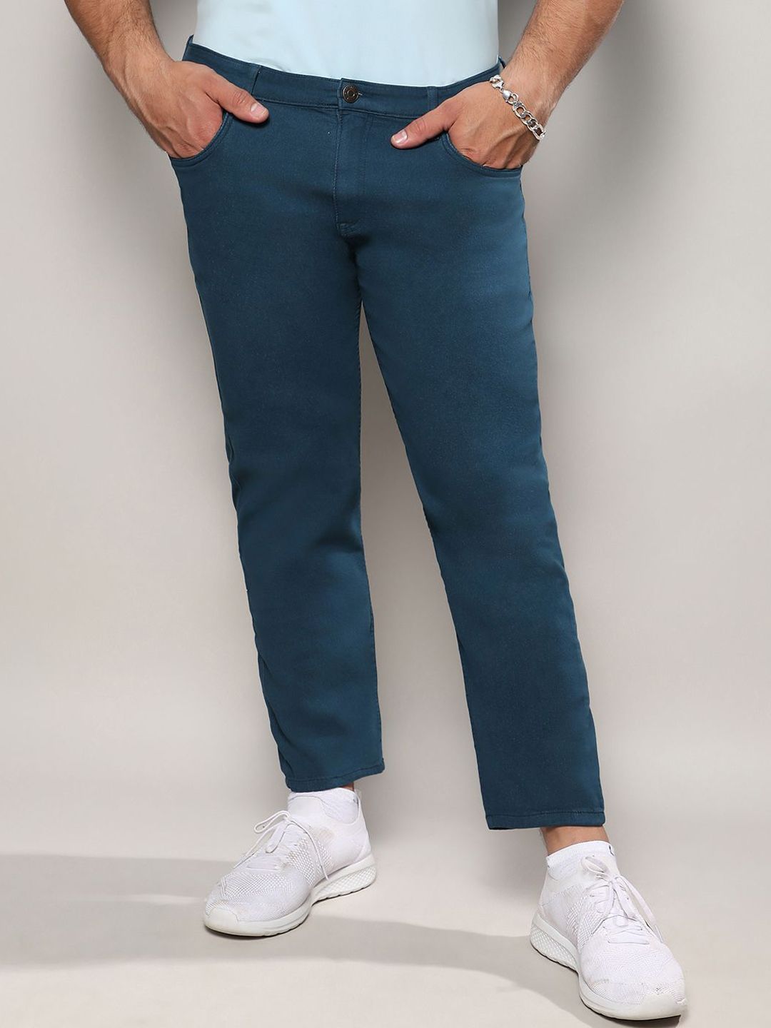 Instafab Plus Men Comfort Regular Fit Low-Rise Cotton Stretchable Jean