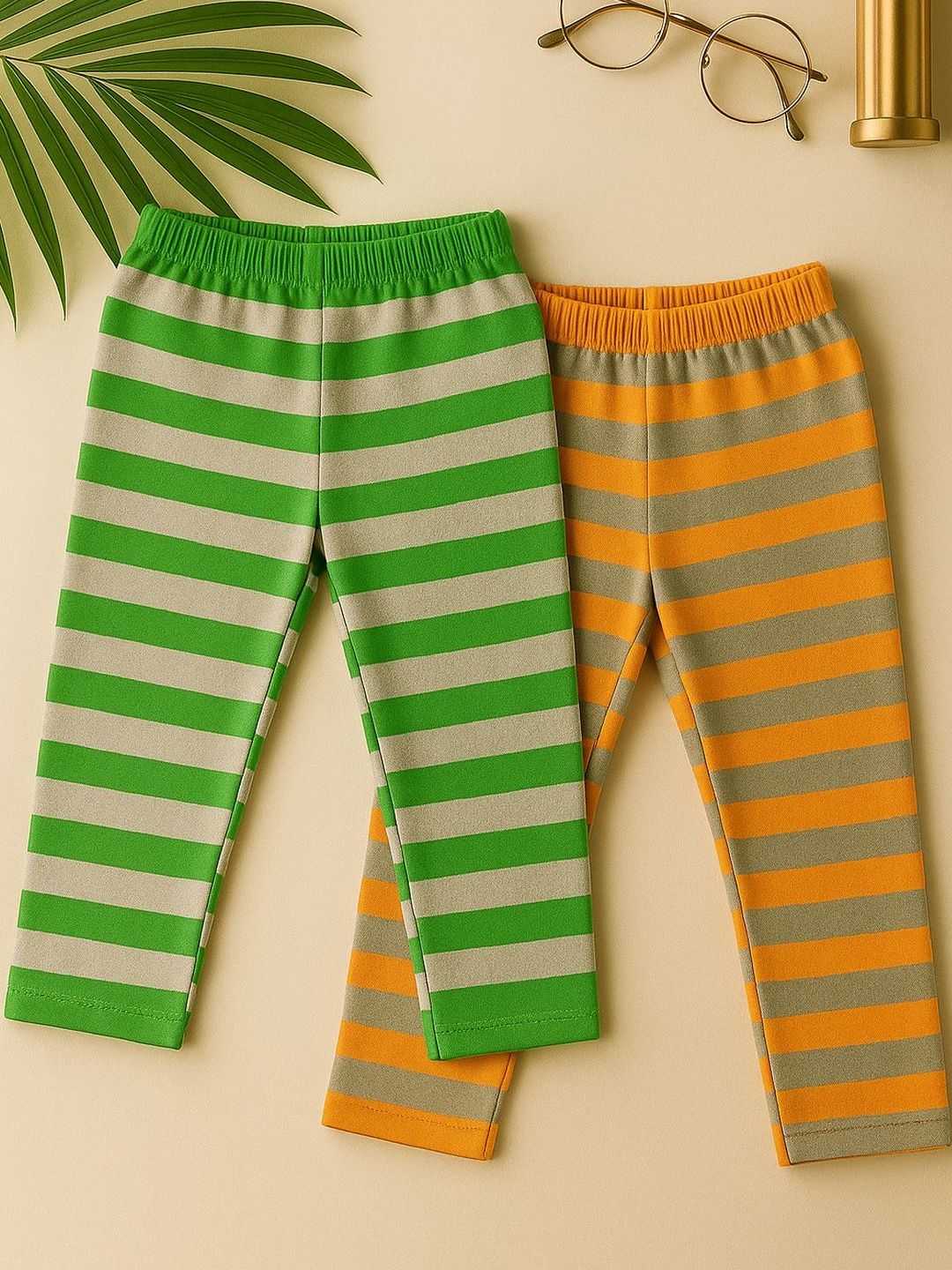 CORTICA Kids Pack Of 2 Striped Mid-Rise Track Pants