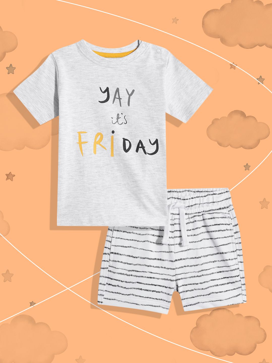 mothercare Infants Printed Pure Cotton Clothing Set