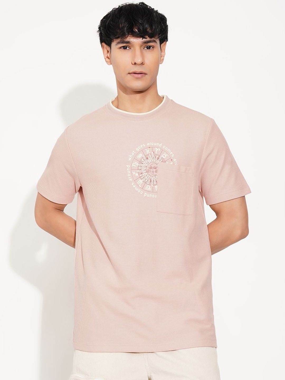 7 Alt by Pantaloons Men Typography T-shirt