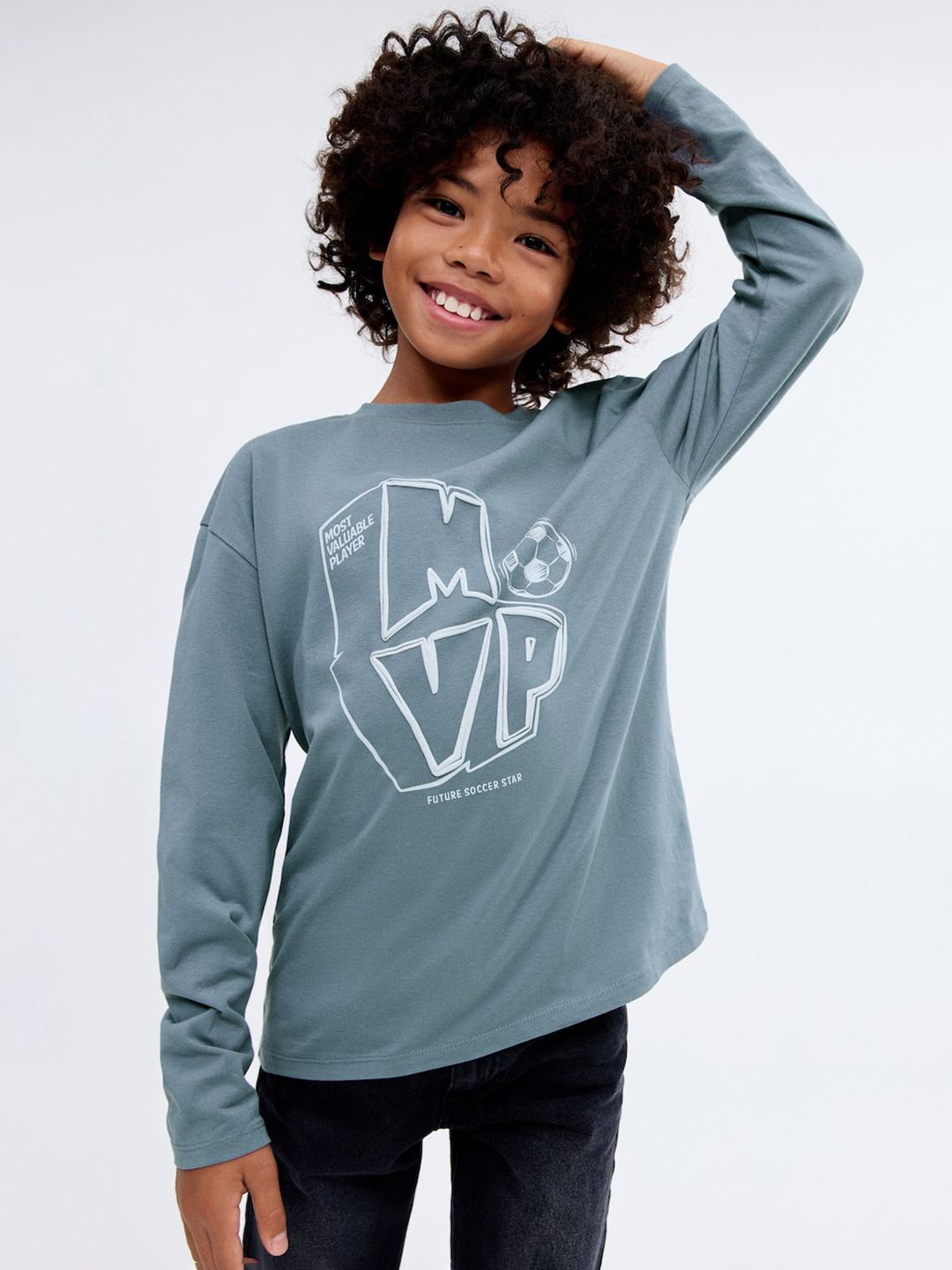 Mango Kids Boys Printed Pure Cotton T-shirt