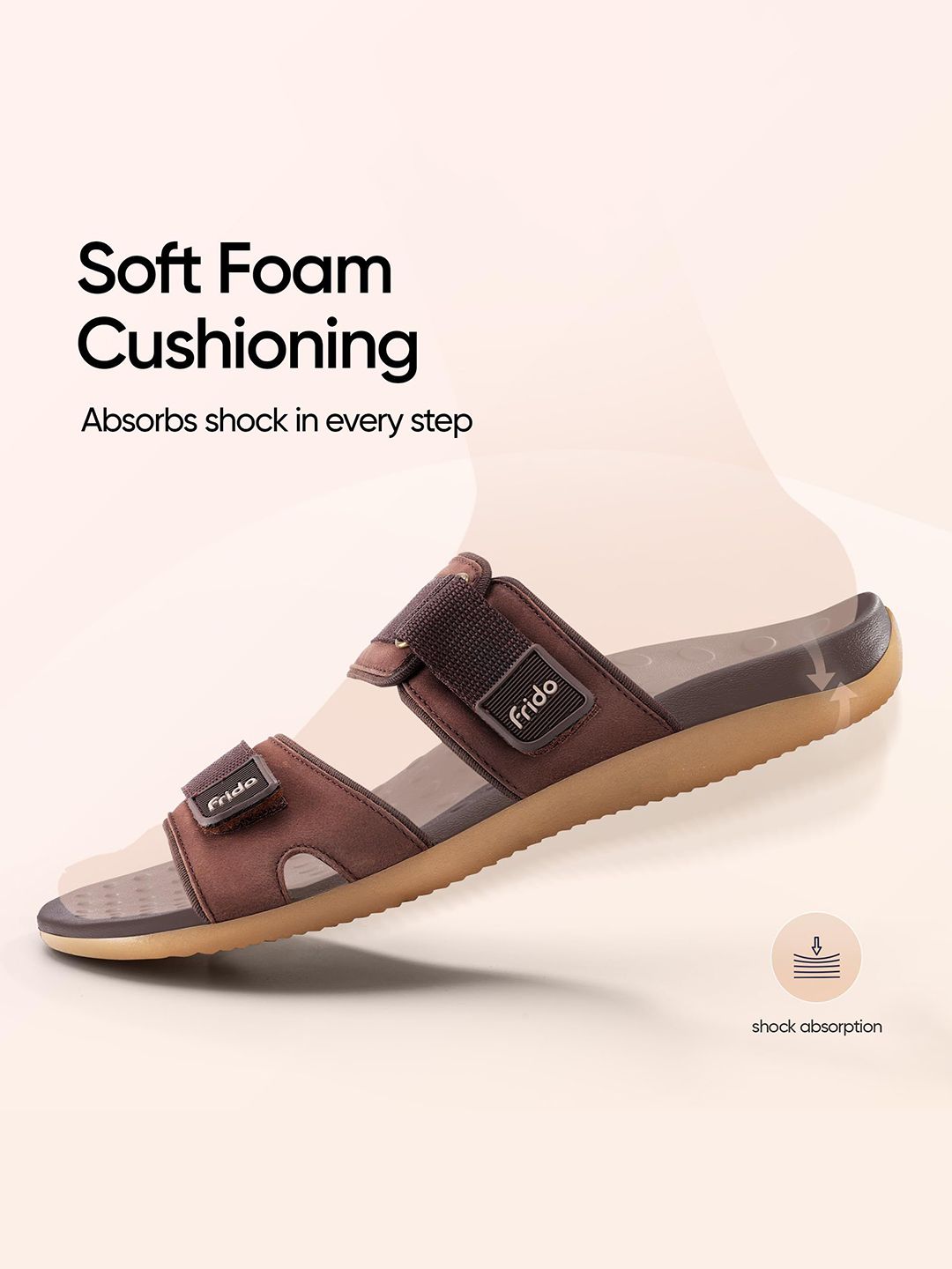 新品 ENFOLD PADDED SANDALS Buy FRIDO Leather Ortholite Dual Strap Comfort Sandals - Sandals