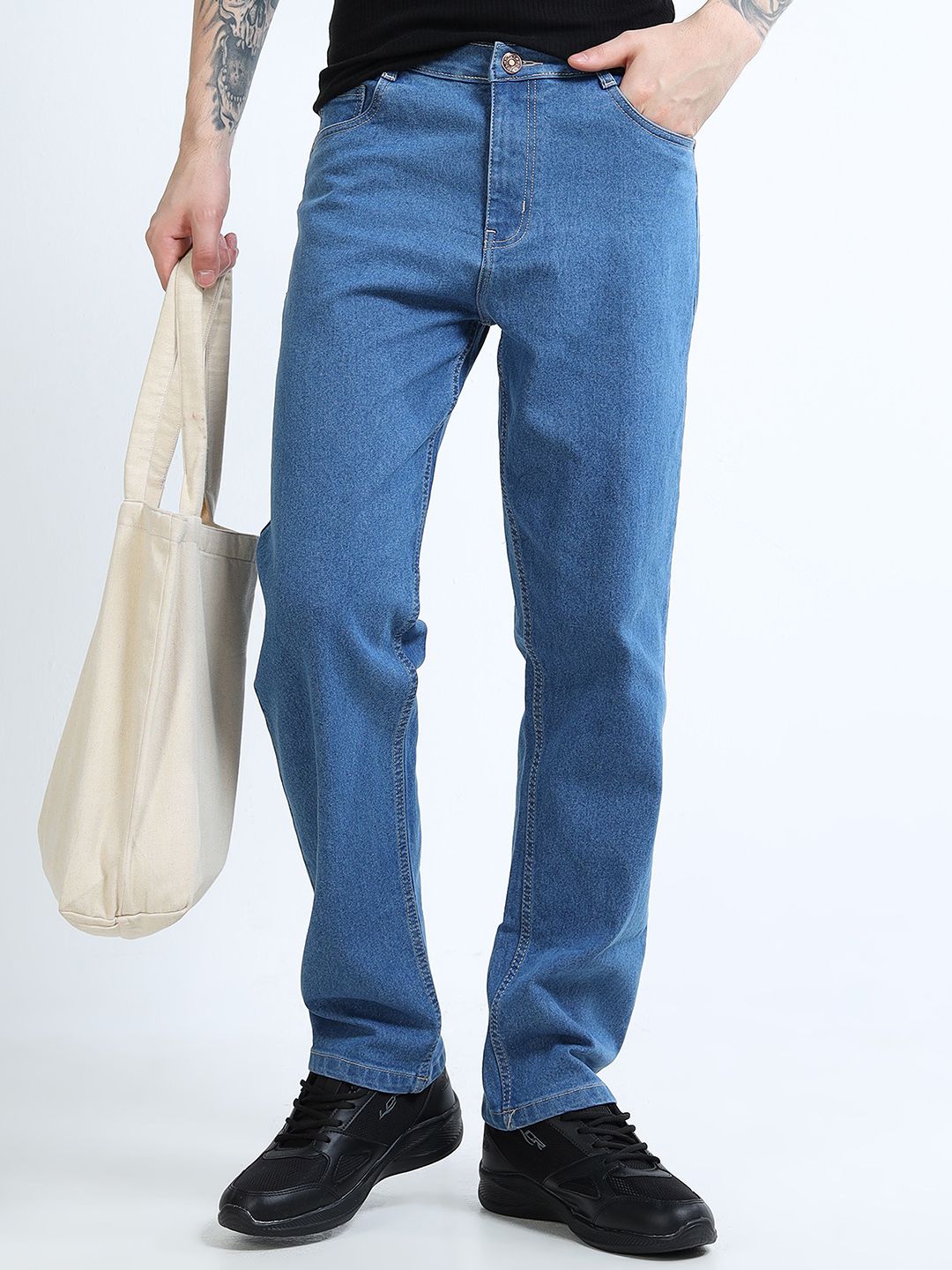 THE BEETEL HOUSE Men Comfort Regular Fit Mid-Rise Stretchable Jeans