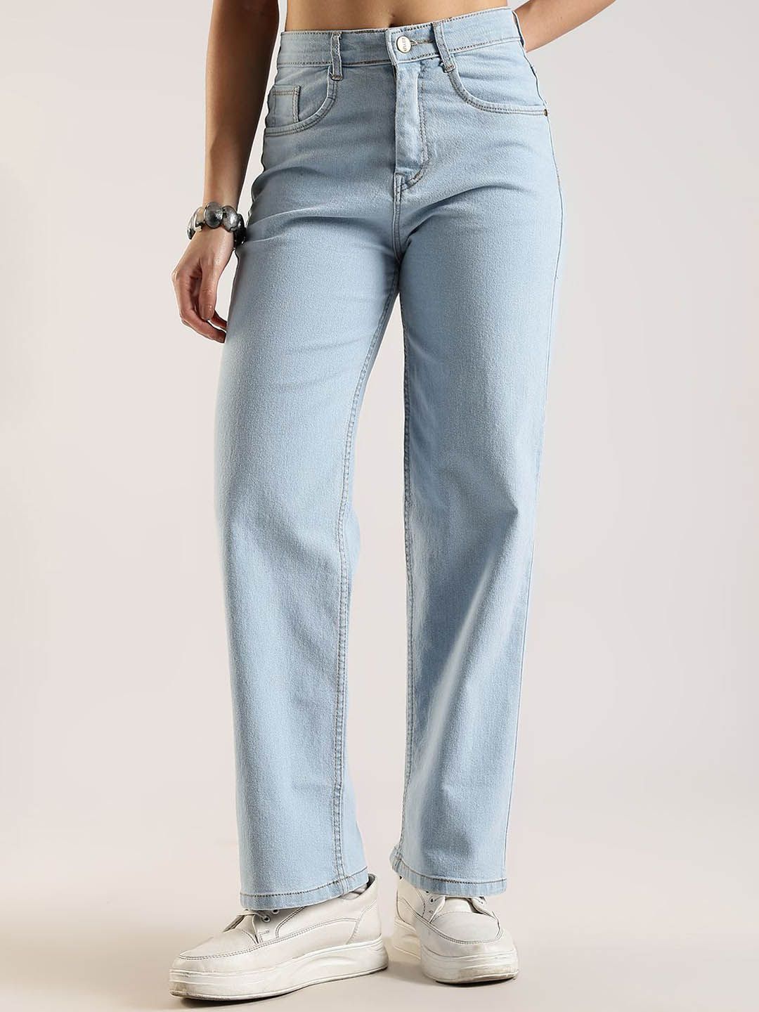 Buy zayla Women Jean Wide Leg J High-Rise Stretchable Jeans