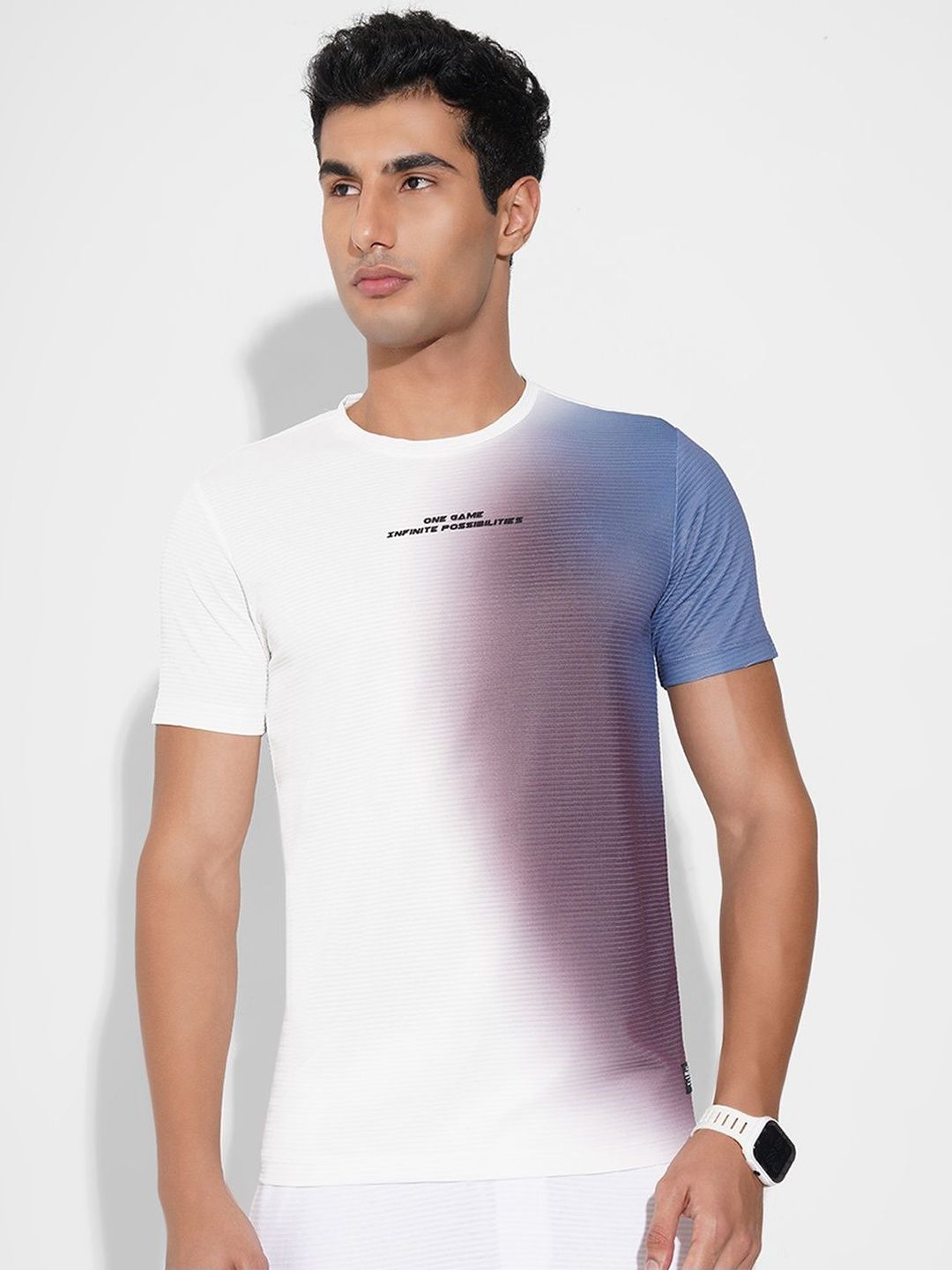 Ajile by Pantaloons Men Typography Printed Round Neck Slim Fit T-shirt
