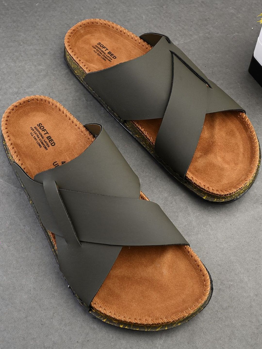 HERE&NOW Men Suede Comfort Sandals
