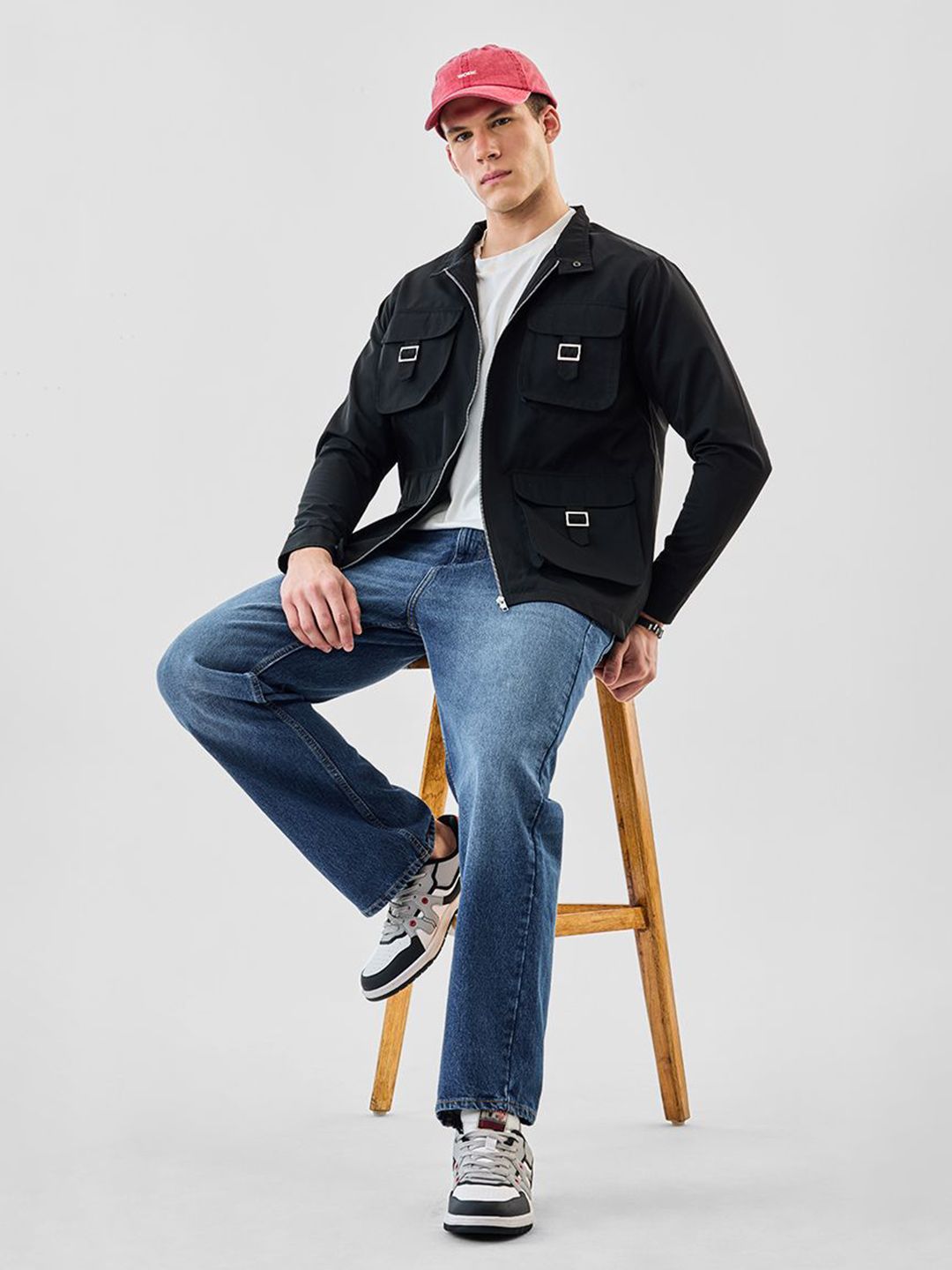 Snitch Mandarin Collar Tailored Jacket