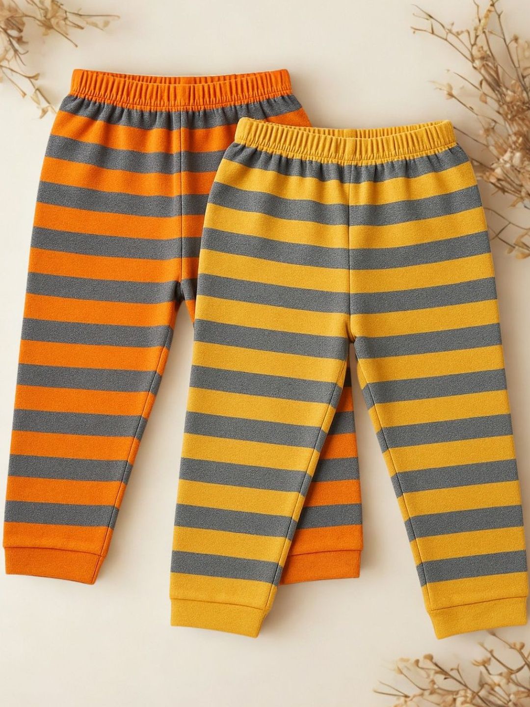 CORTICA Kids Unisex Pack Of 2 Multicolor Cotton Track Pants