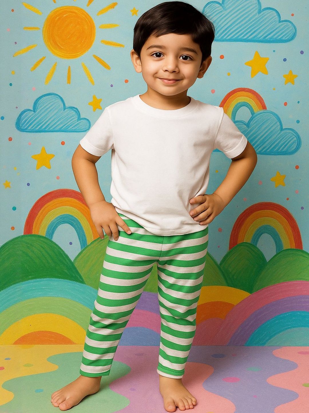 Cortica Boys Multicolour Pack Of 2 Casual Night Pants