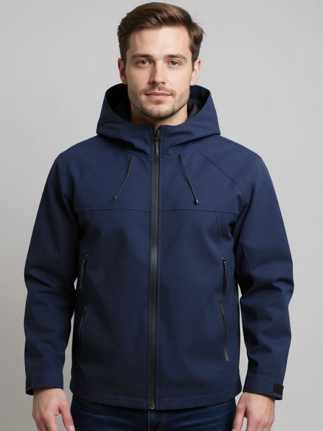 Mast & Harbour Hooded Open Front Jacket