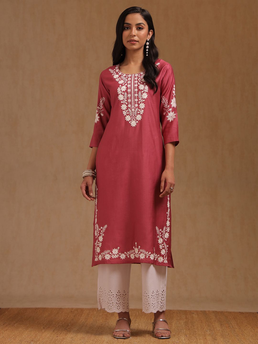 Women Printed Festive Kurta Soch Women Floral Printed Festive Straight Kurta