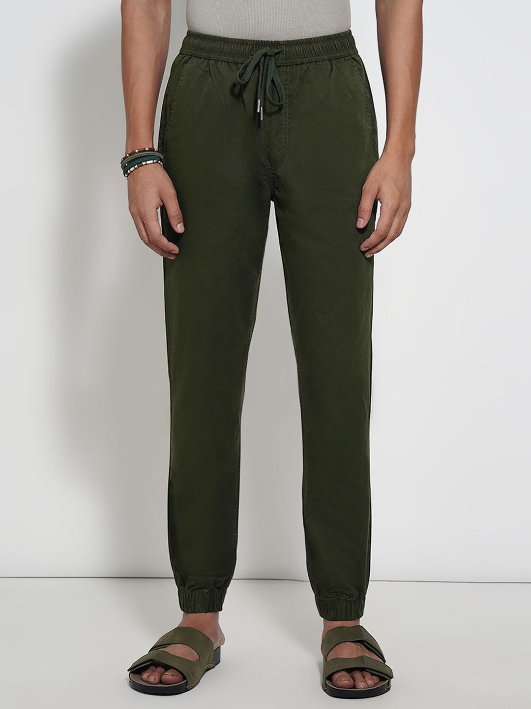 7 Alt by Pantaloons Men Slim Fit Mid-Rise Cotton Chinos Trousers