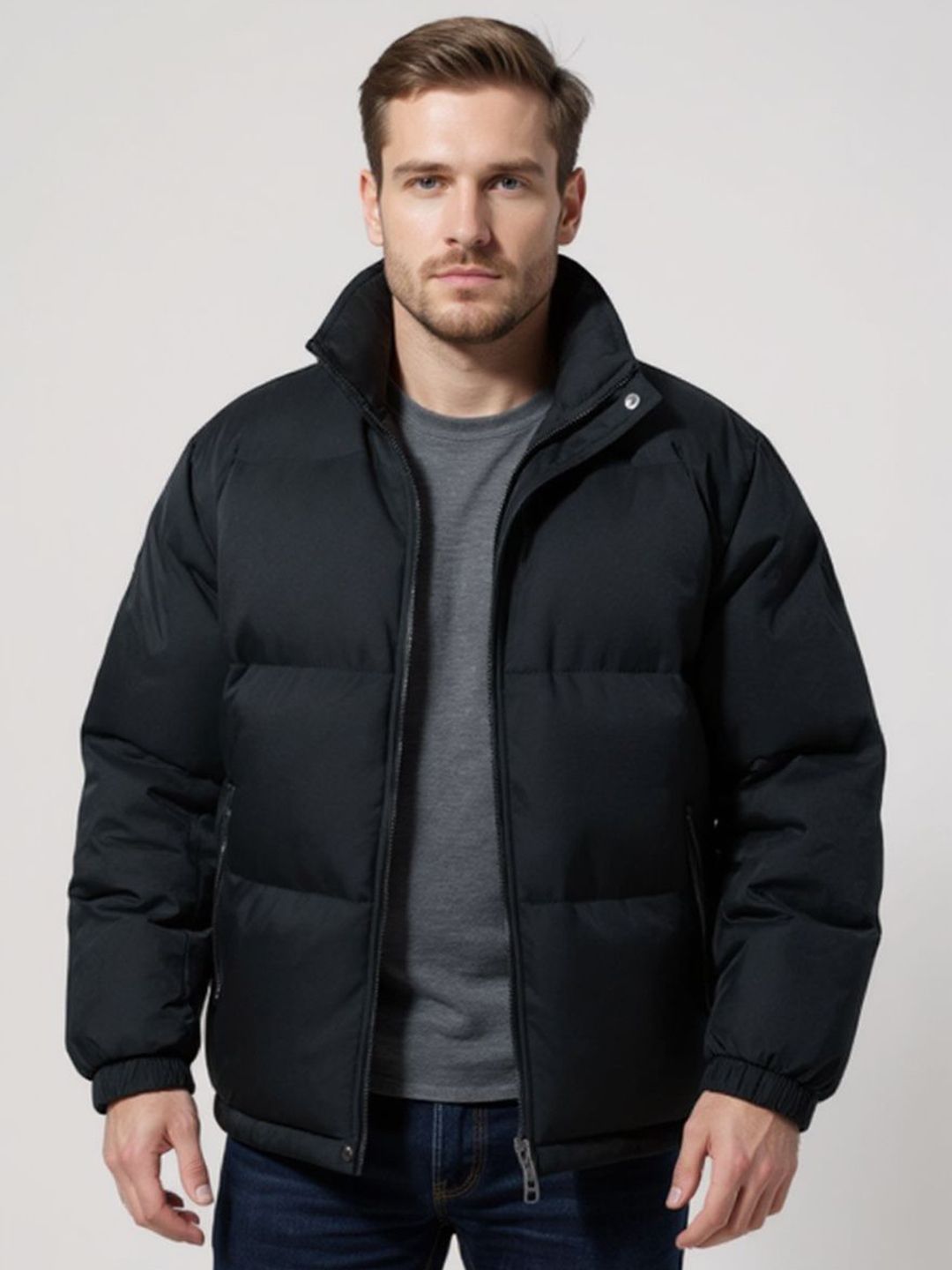 Mast & Harbour Stand Collar Puffer Jacket