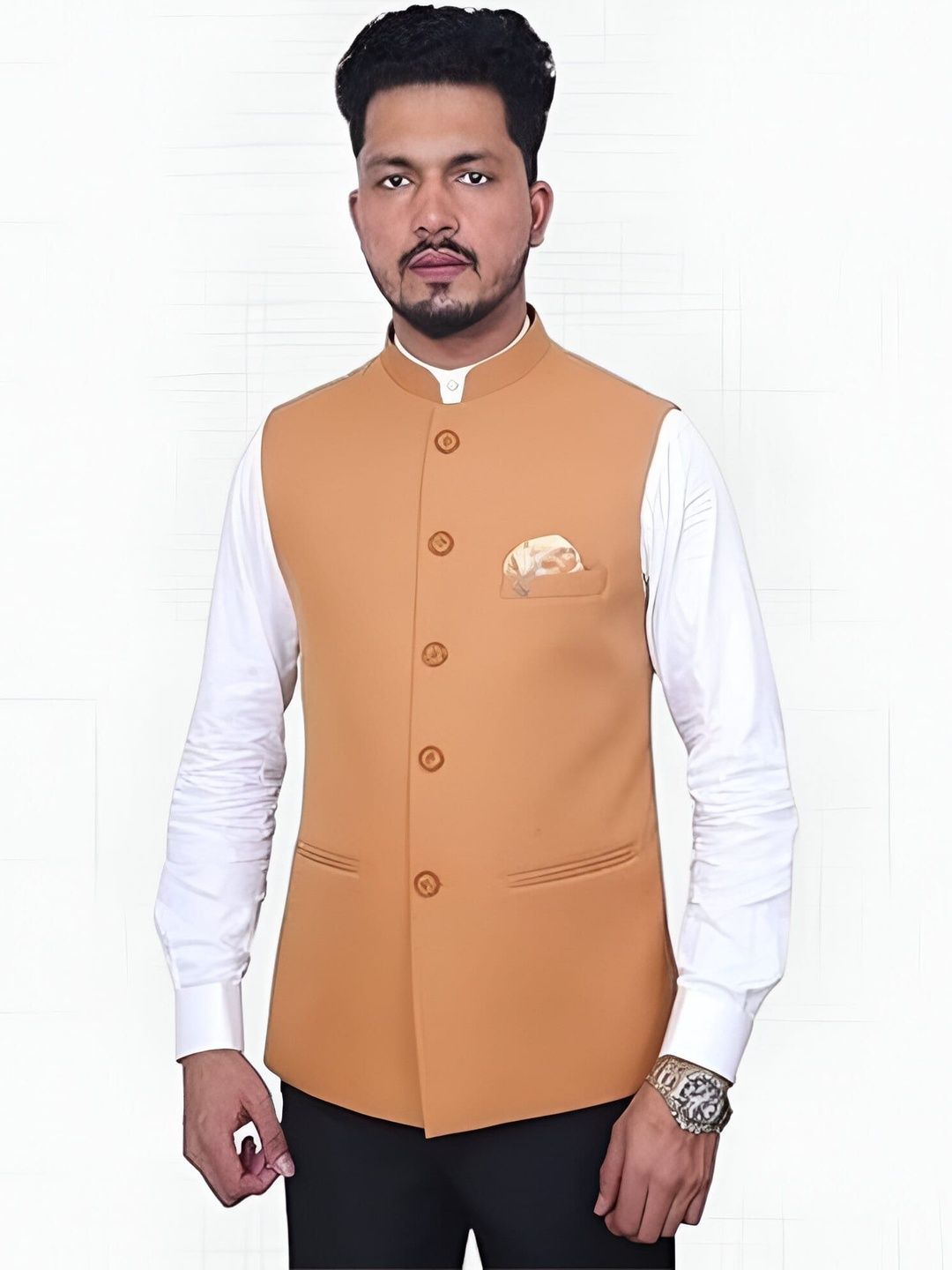 RISANI Men Polyester Nehru Jackets
