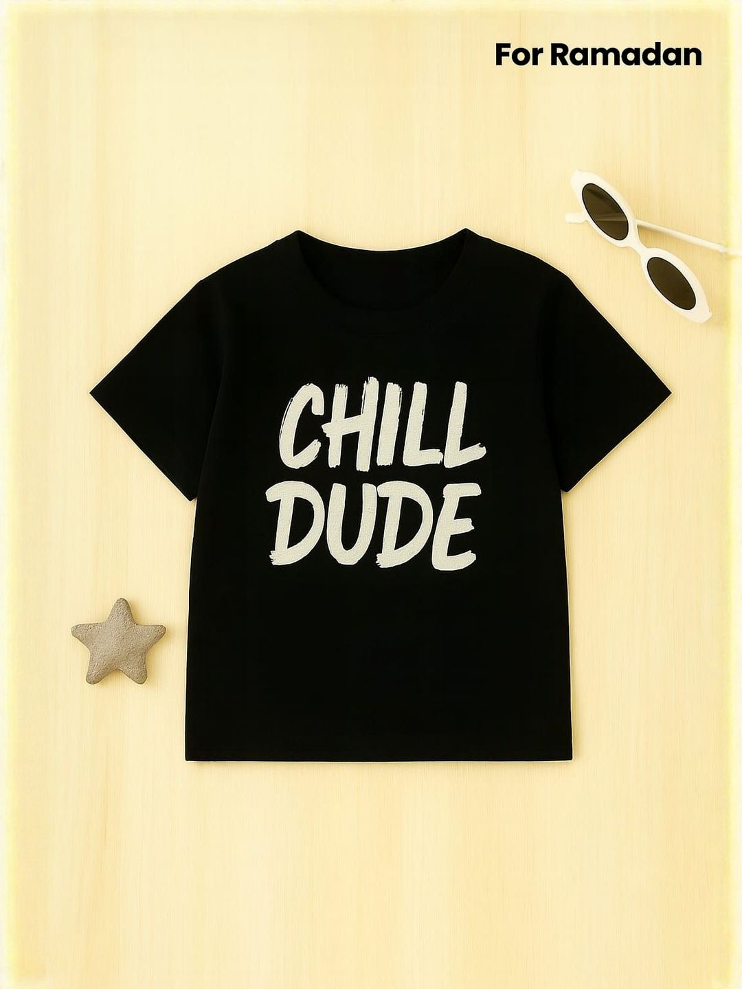 DAMN GUD DG Kids-Unisex Black Cotton Printed Tshirts