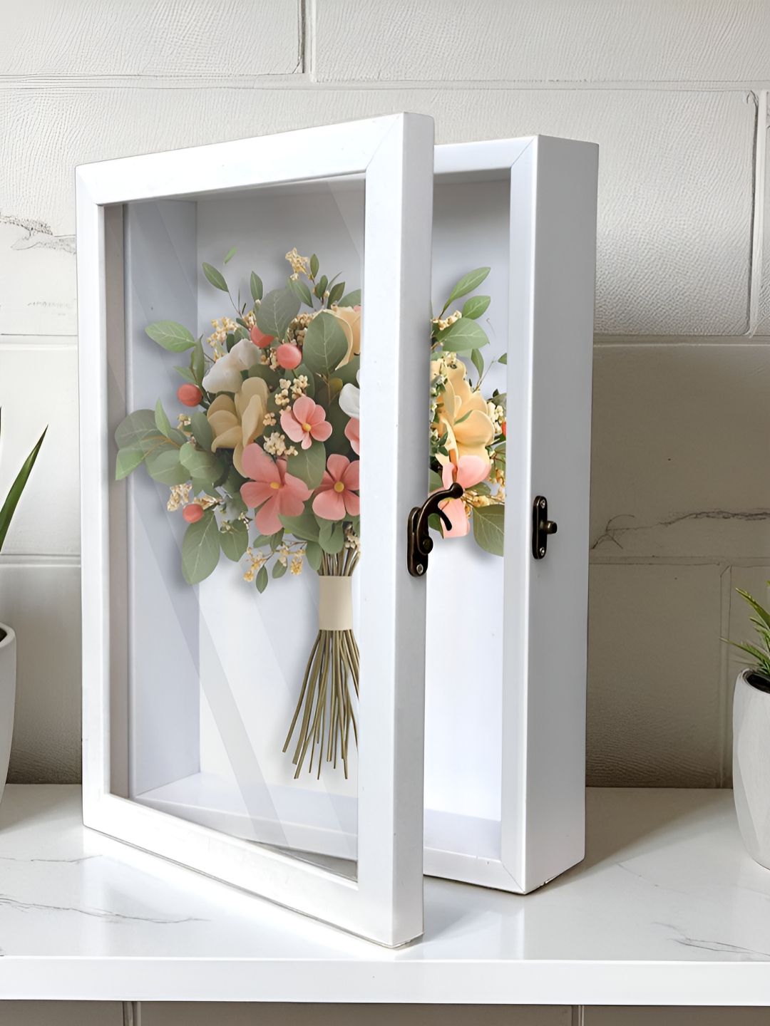 Art Street Art Street White MDF Valentine Day Gift Collection Shadow Memory Box 9x12.5 In