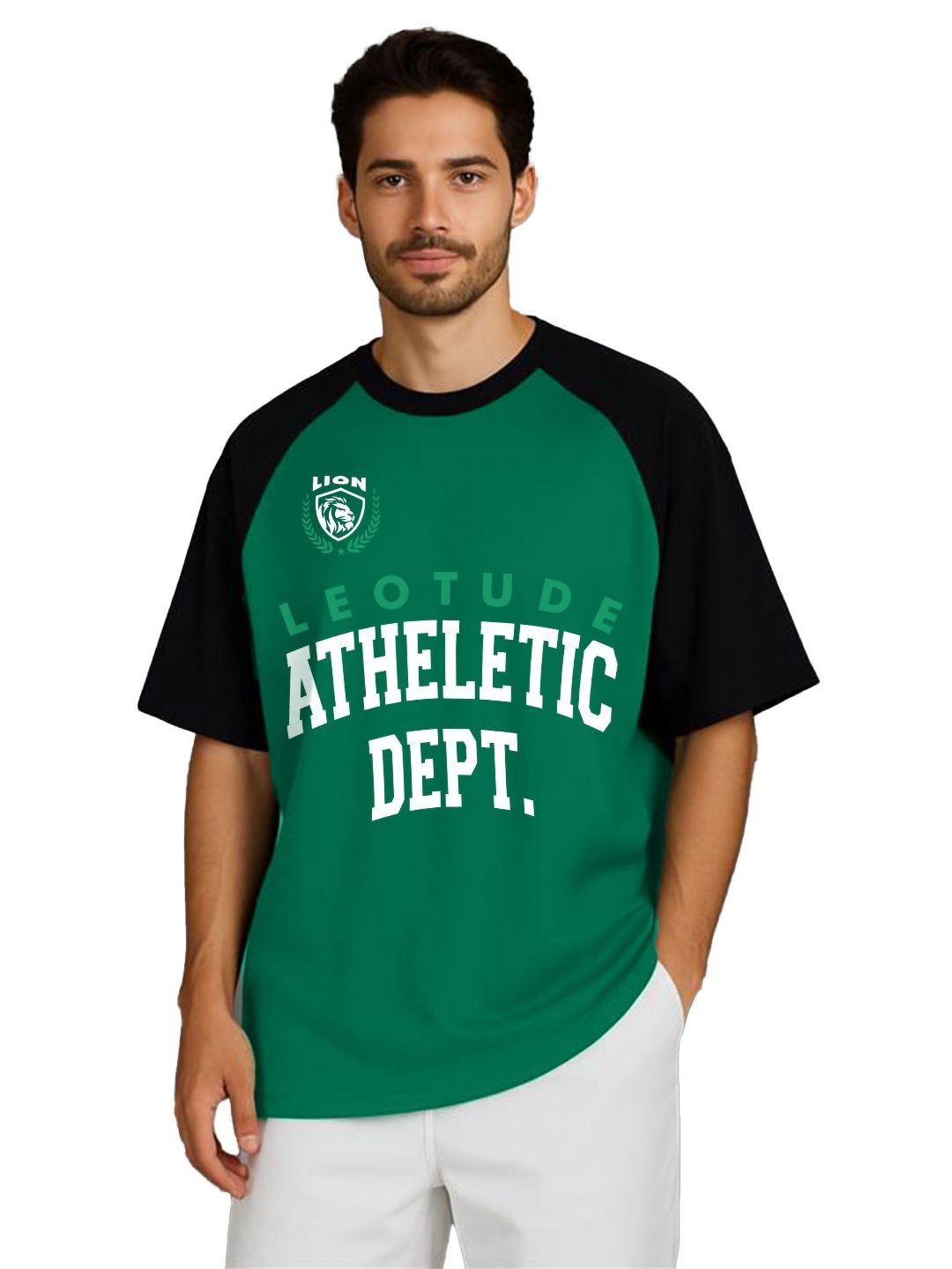 Leotude Typography Printed Cotton Oversized T-shirt