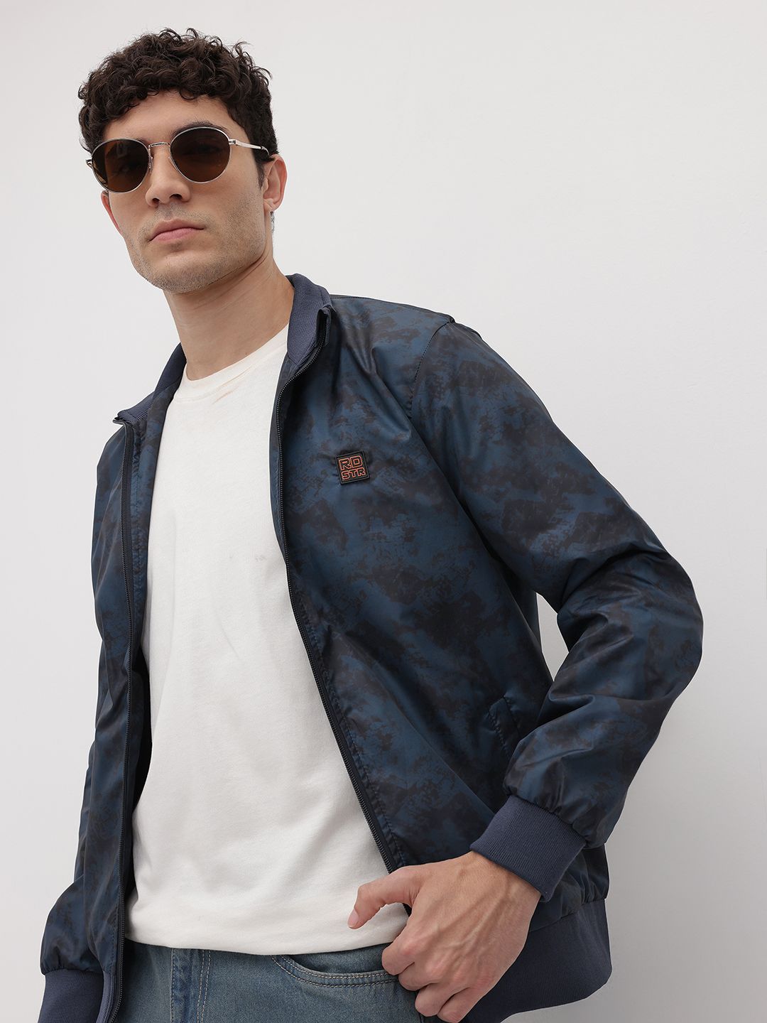 The Roadster Life Co. Abstract Printed Bomber Jacket