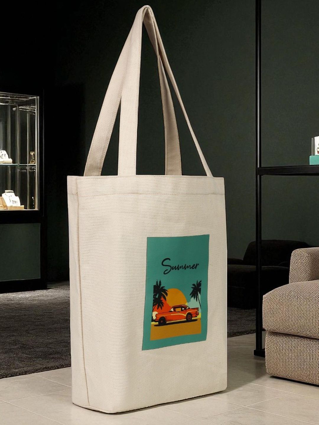 Buy Juteka Graphic Printed Canvas Shopper Tote Bag - Handbags for