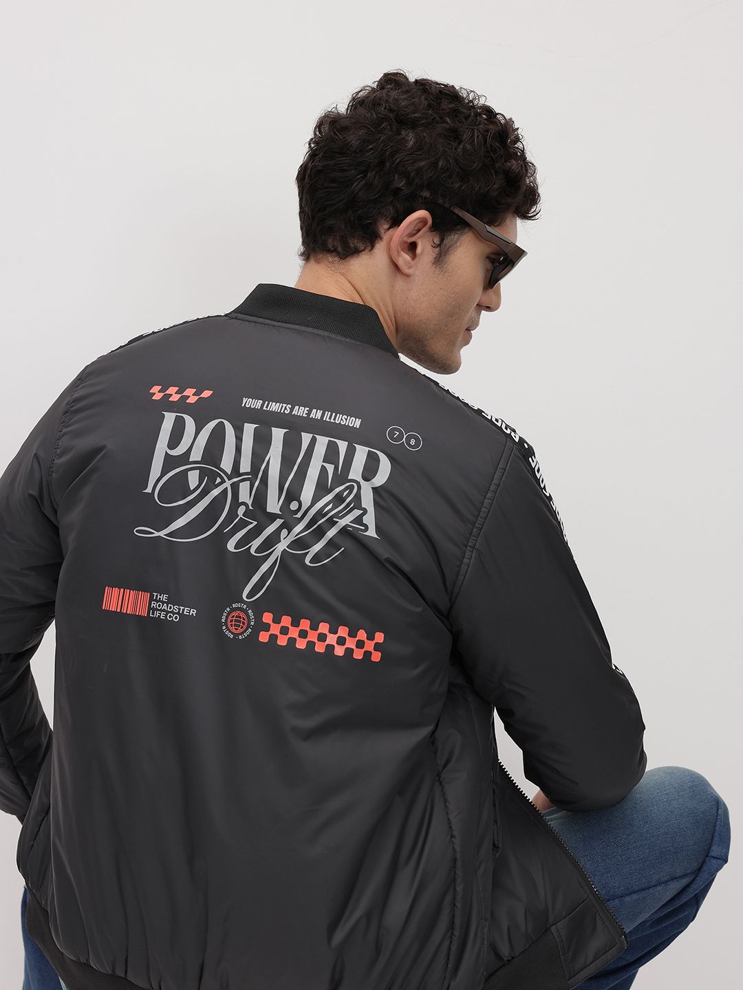 The Roadster Life Co. Typography Print Bomber