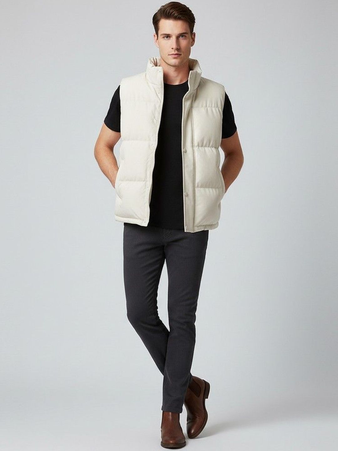 HERE&NOW Men Yellow Polyester Solid Jackets
