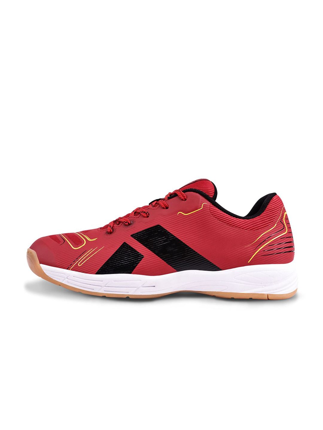 NIVIA Men Red Mesh Badminton Non-Marking Shoes