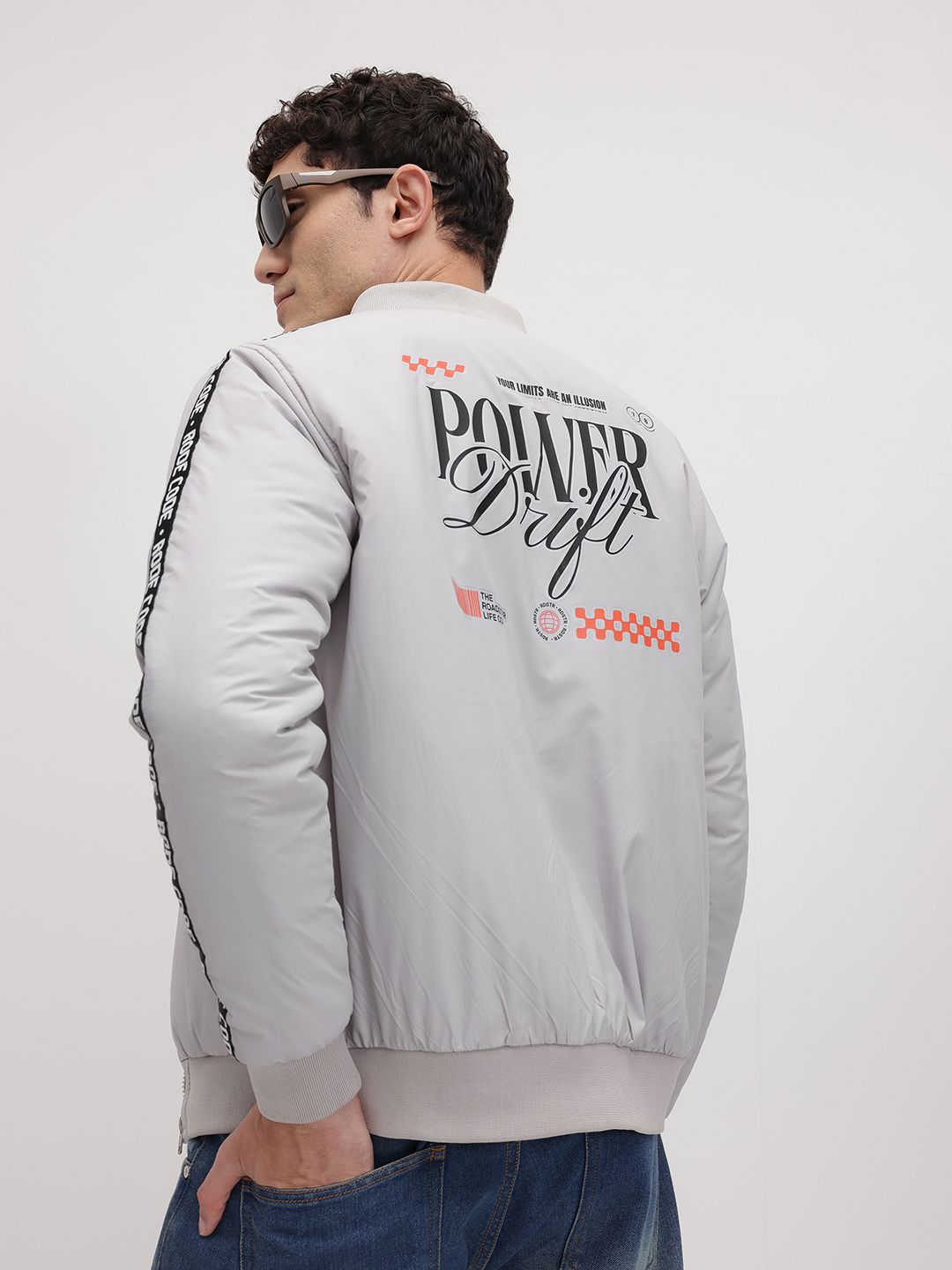 The Roadster Life Co. Typography Print Bomber