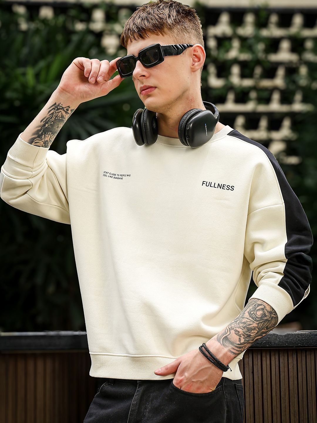 Maniac Men Colourblocked Sweatshirt