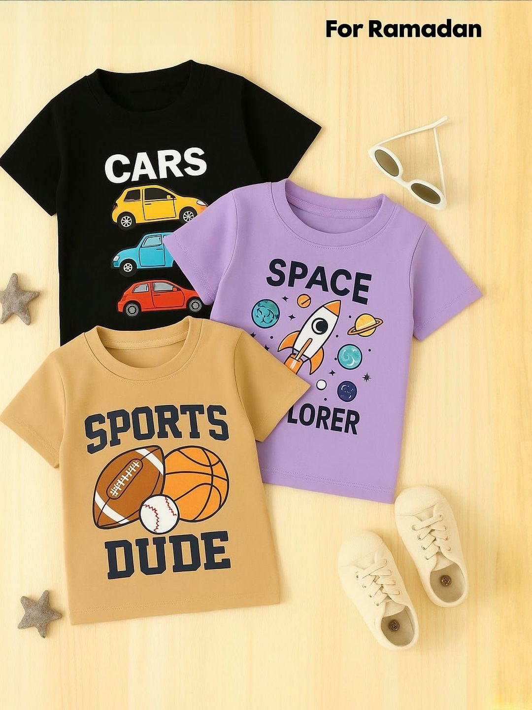DAMN GUD DG Kids-Unisex Black Cotton Printed Tshirts