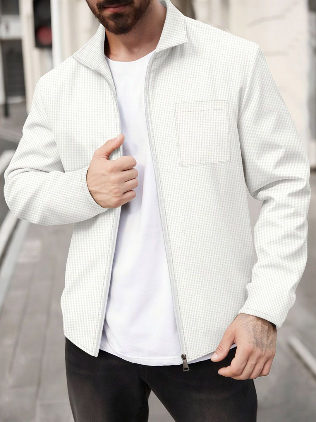 StyleCast x Revolte Stand Collar Tailored Jacket