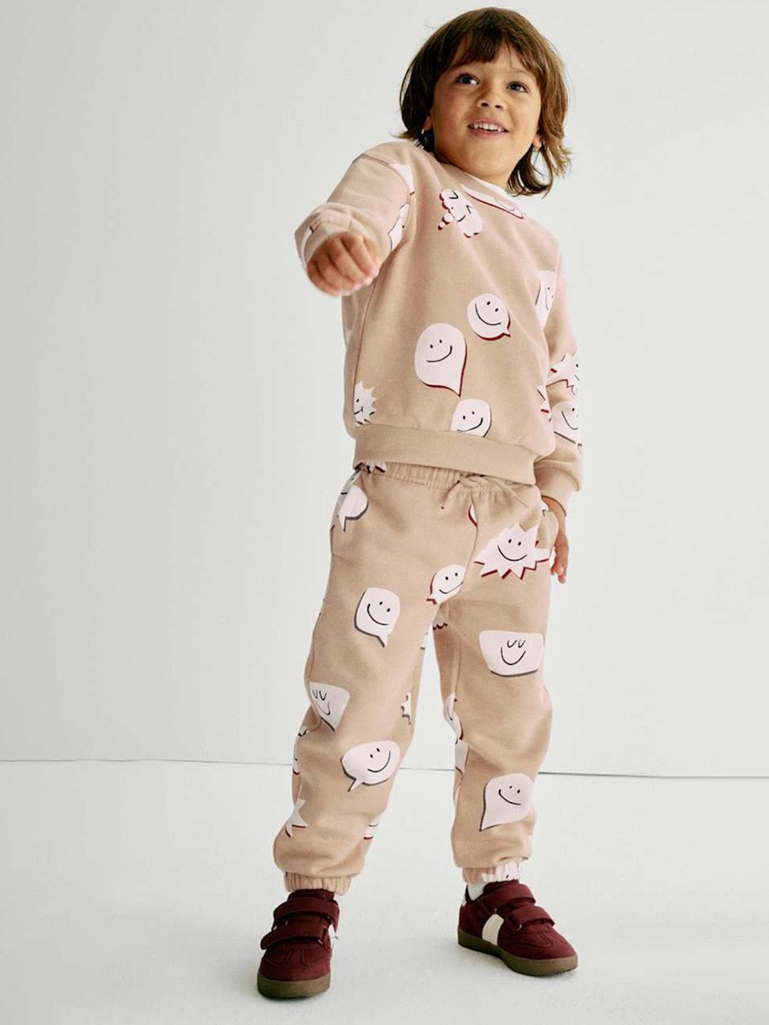 Marks & Spencer Marks & Spencer Boys Printed Mid-Rise Cotton Joggers