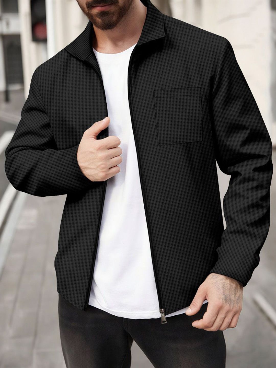 Buy StyleCast x Revolte Stand Collar Tailored Jacket - Jackets for