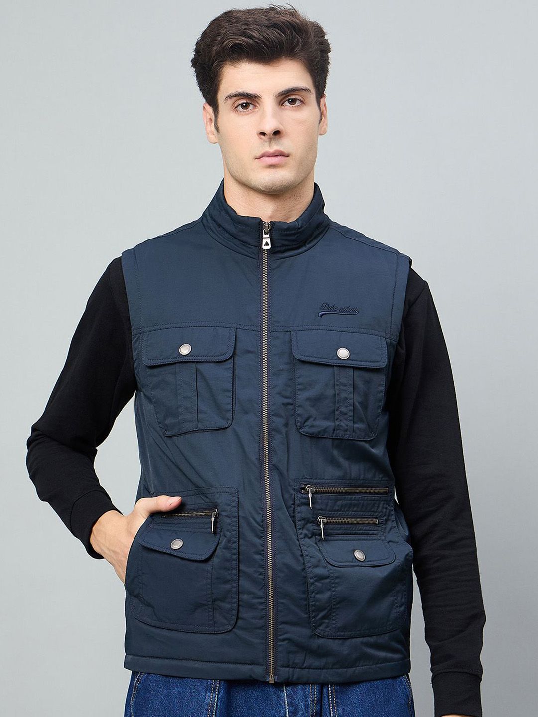 Duke Stand Collar Sleeveless Puffer Jacket