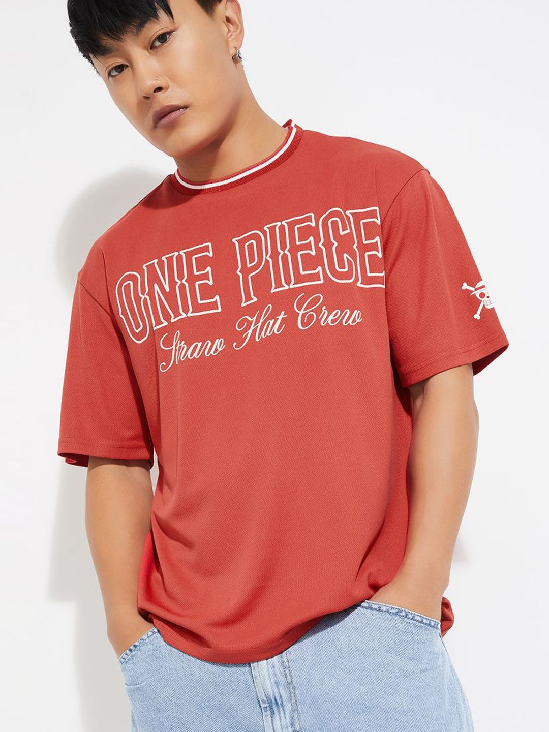 max Men One piece Typography Printed Round Neck Relaxed Fit T-shirt
