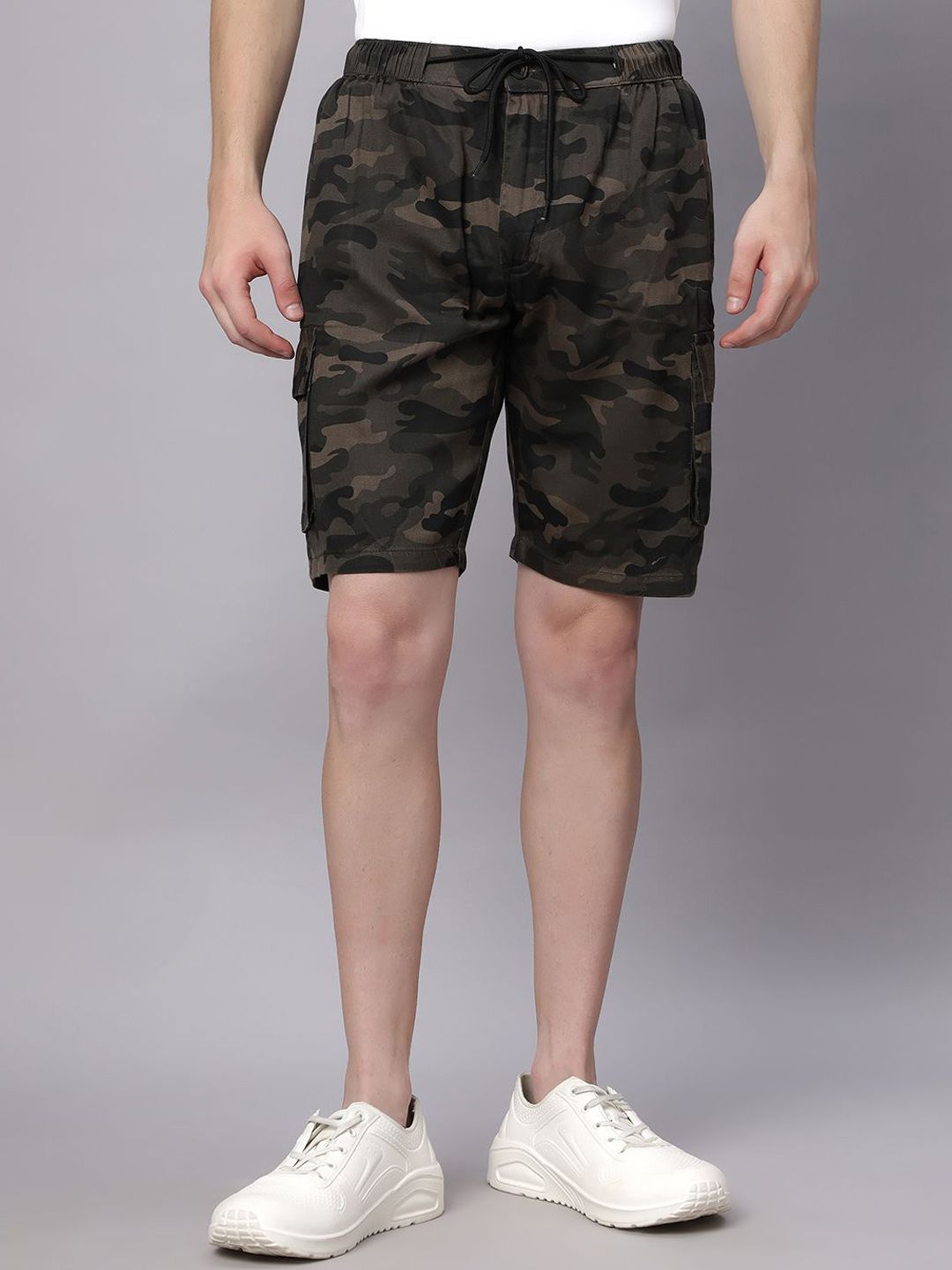 HO BINDAASS Men Camouflage Printed Cargo Shorts
